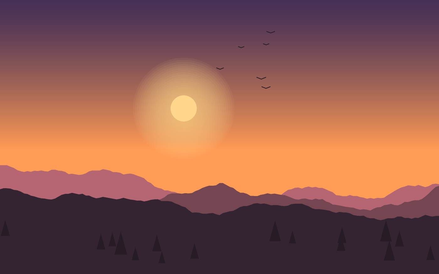 Ilustración de un paisaje